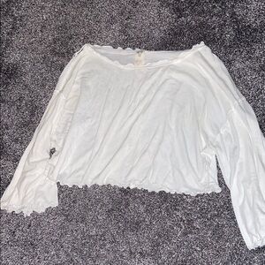 We The Free White Long Sleeve Tee Top